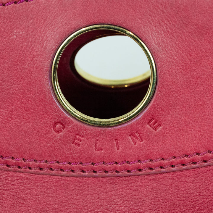 Celine Pink Leather Satchel Handbag