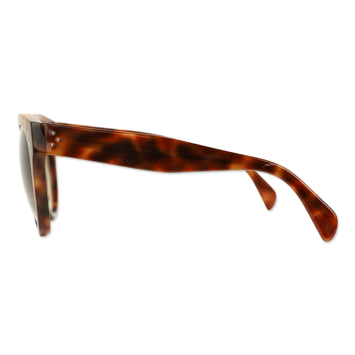 Celine Tortoiseshell Acetate Round Audrey Sunglasses