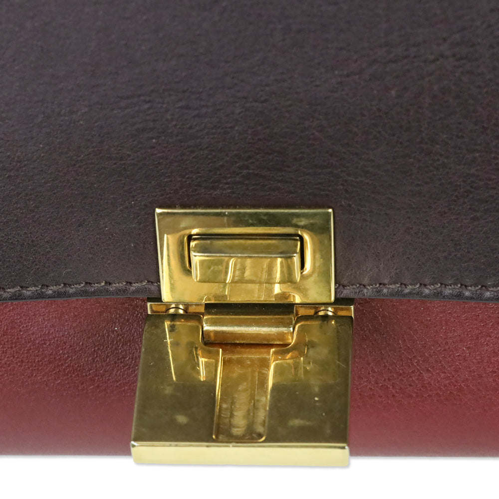 Celine Tri-Color Leather and Canvas Medium Trapeze Bag