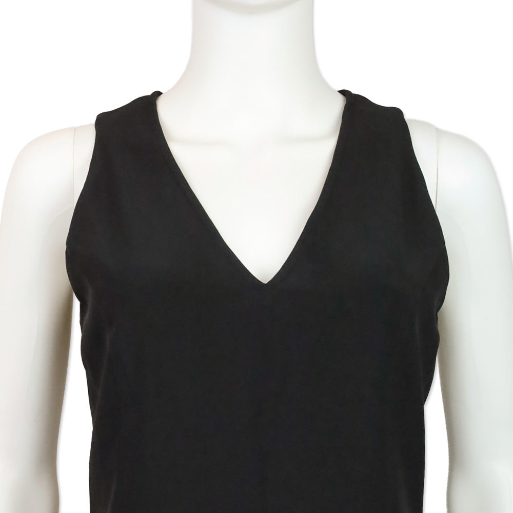 Celine Vintage Black V-Neck Sleeveless Tunic