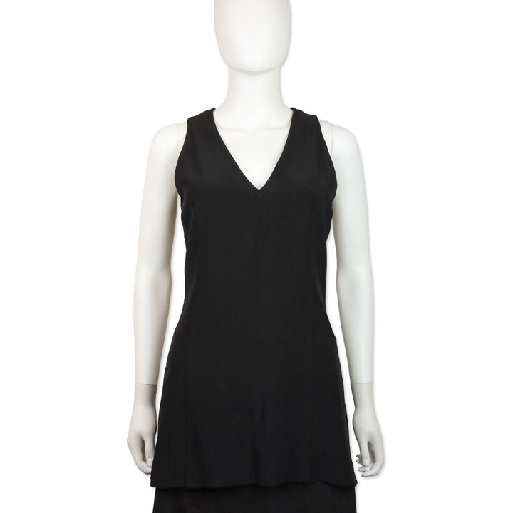 Celine Vintage Black V-Neck Sleeveless Tunic