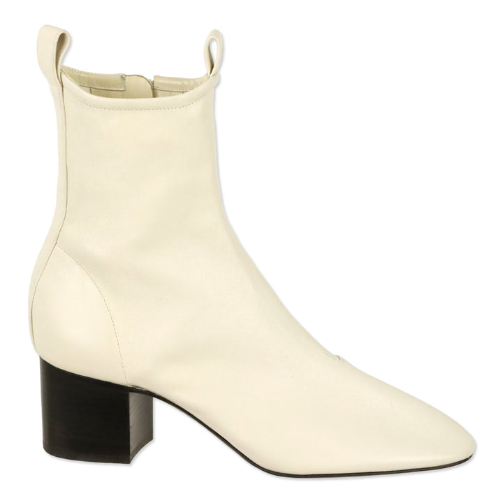 Celine S/S 2026 Ivory Cheri Stretch Lambskin Zipped 85 Boot