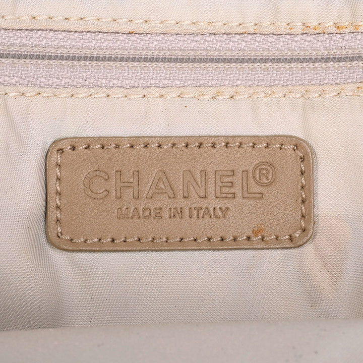 Chanel Beige Travel Ligne Nylon Bowler Bag