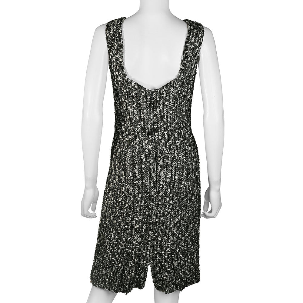 Chanel Olive Tweed Sheath Dress