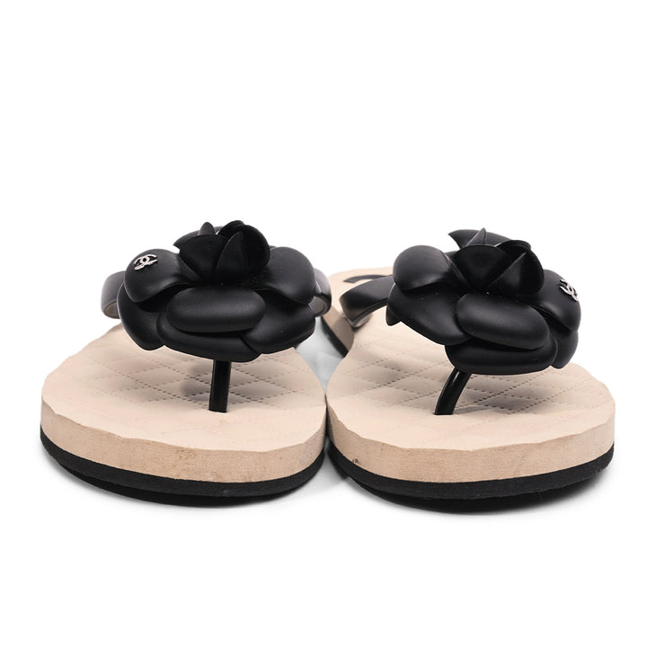 Chanel Rubber Camellia Sandals
