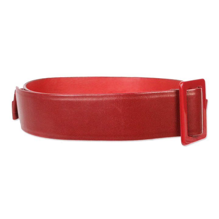 Chanel 2008 CC Logo Red Leather Bow Waist Belt