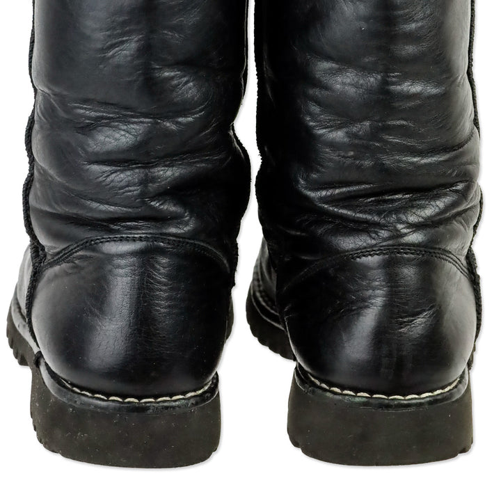 Chanel 2010 Black Leather Moto Boots
