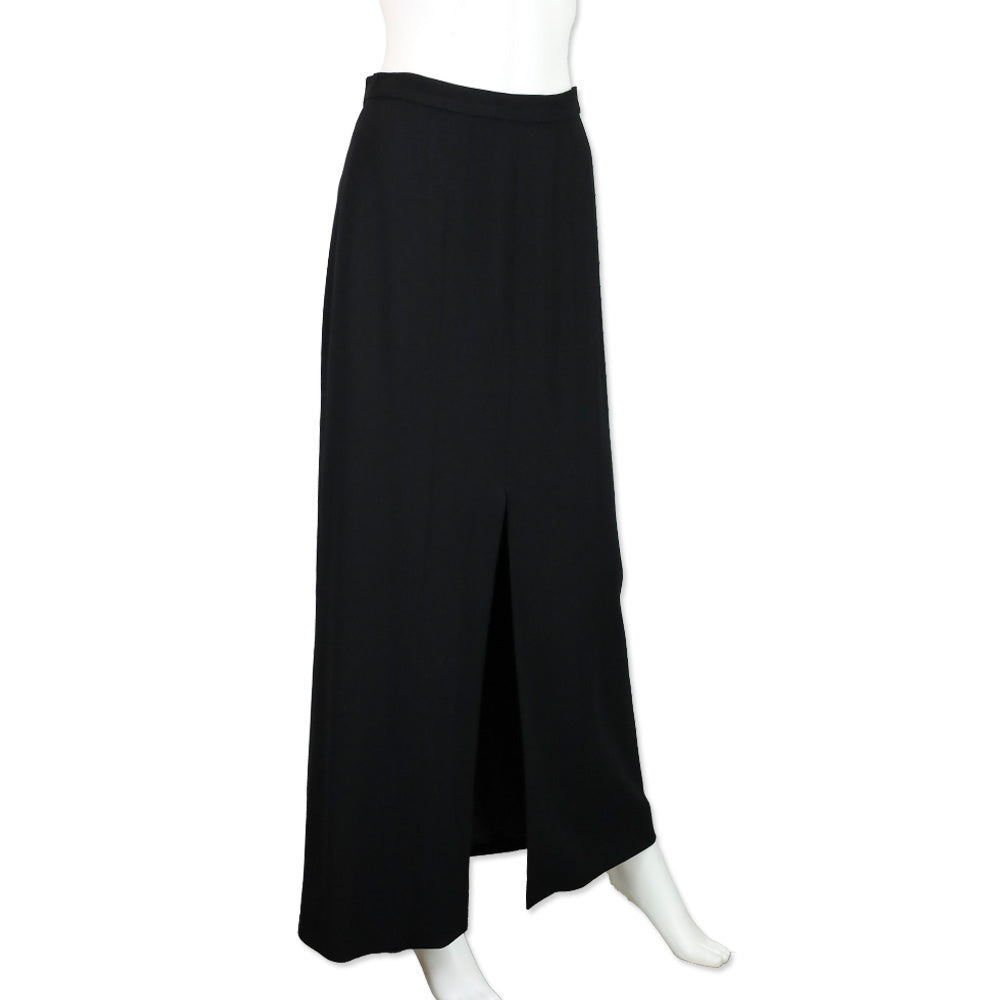 Chanel 96A Black Wool Maxi Skirt
