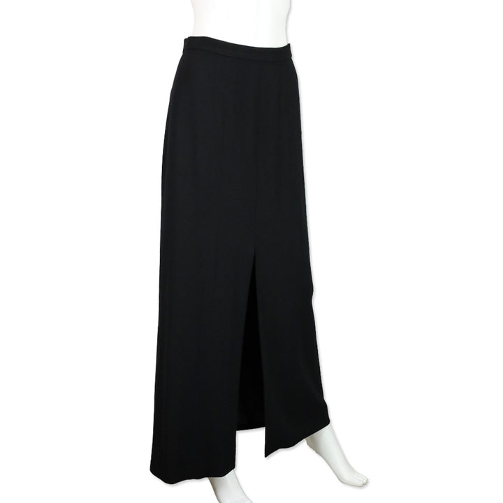Chanel 96A Black Wool Maxi Skirt