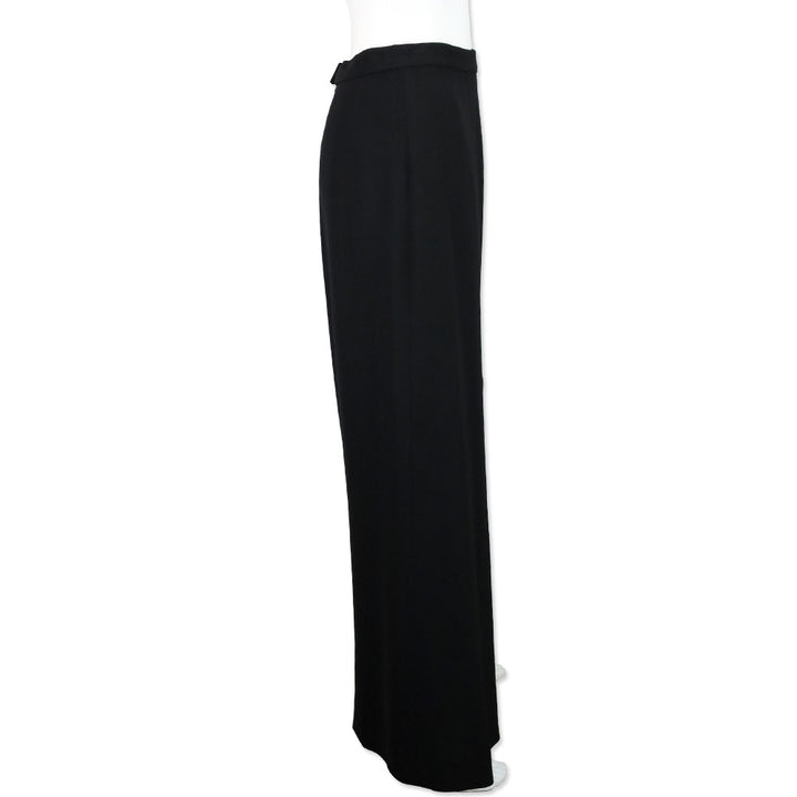Chanel 96A Black Wool Maxi Skirt