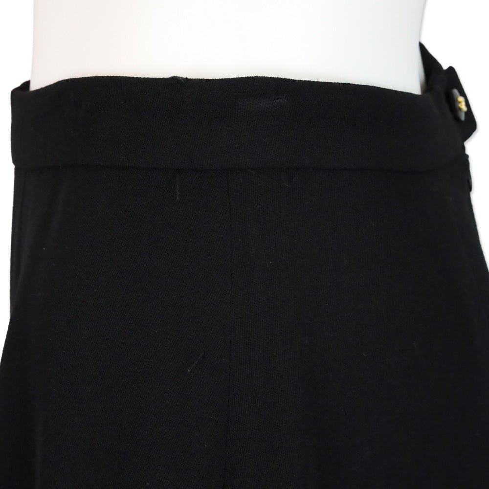 Chanel 96A Black Wool Maxi Skirt