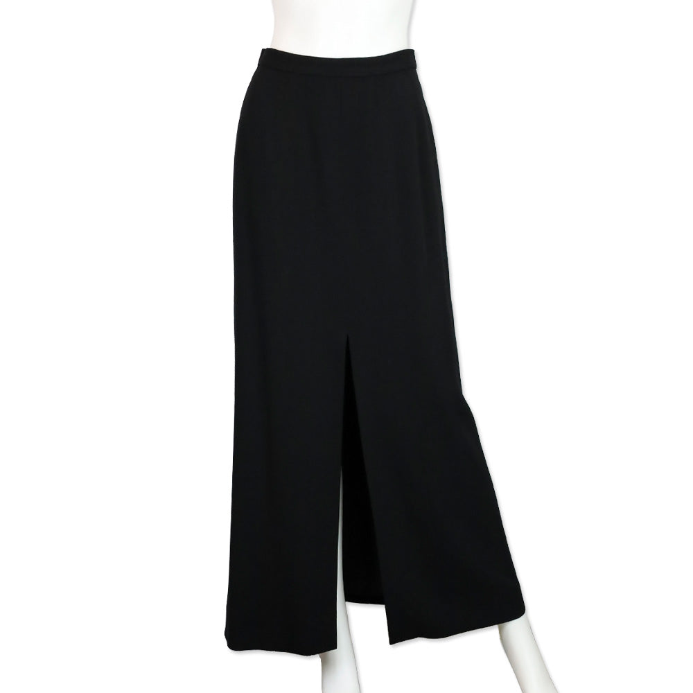 Chanel 96A Black Wool Maxi Skirt