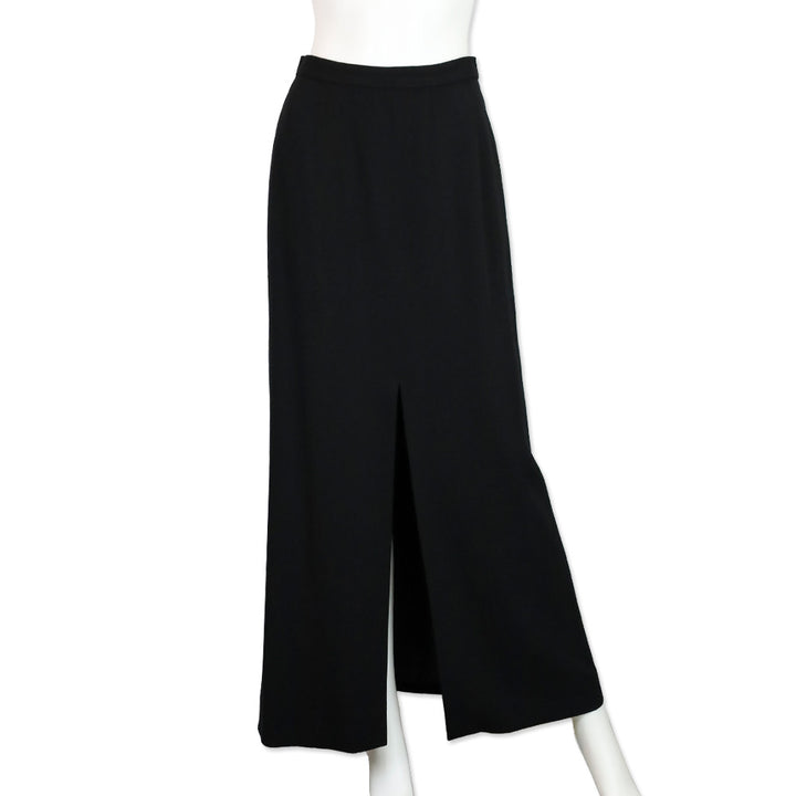 Chanel 96A Black Wool Maxi Skirt