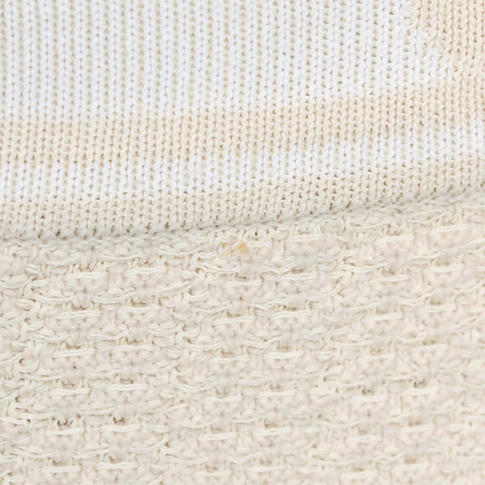 Chanel Beige Knit Mid-Rise Wide Leg Pants