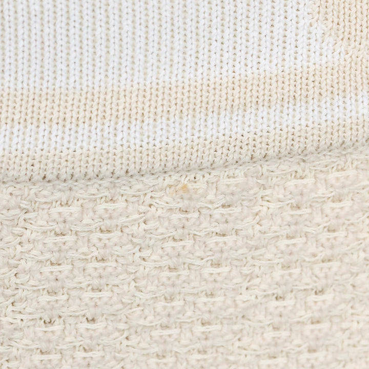 Chanel Beige Knit Mid-Rise Wide Leg Pants
