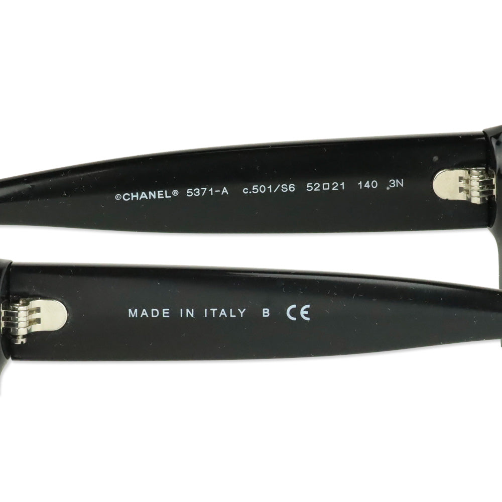 Chanel Black Acetate Butterfly Sunglasses