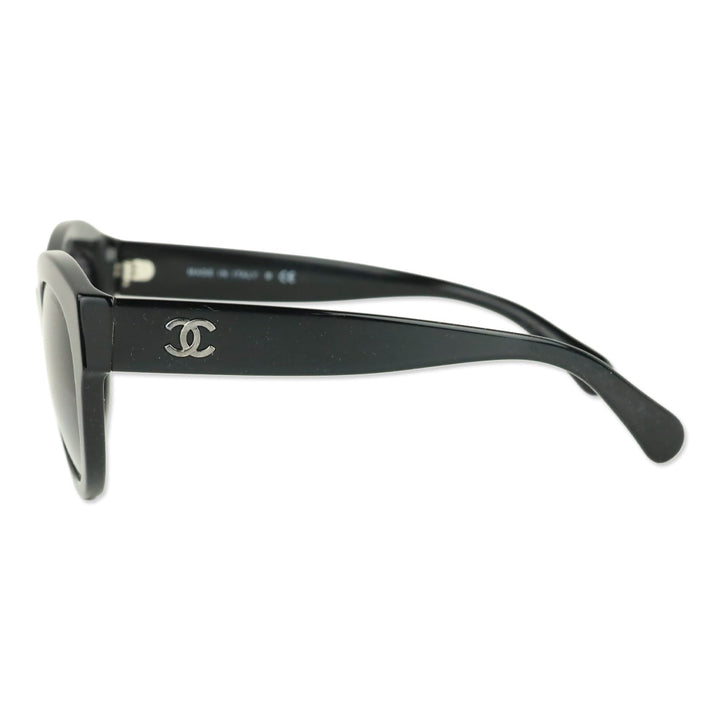 Chanel Black Acetate Butterfly Sunglasses