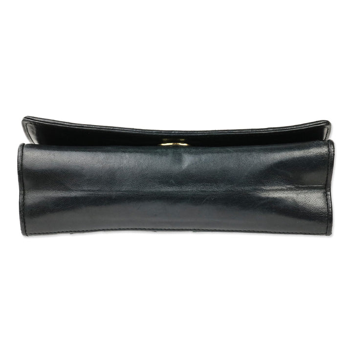 Chanel CC Matelasse Black Lambskin Leather Shoulder Bag