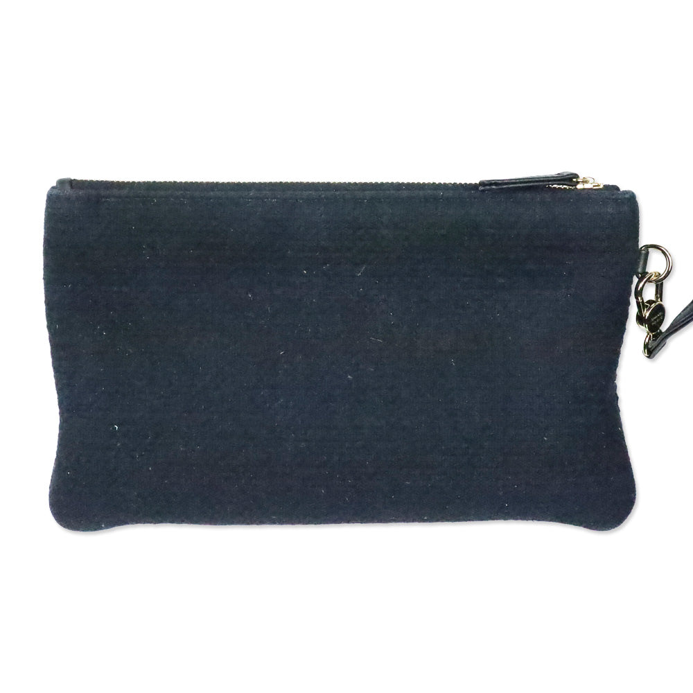 Chanel Black Canvas & Gold-Tone Metal Small Deauville Shopping Bag