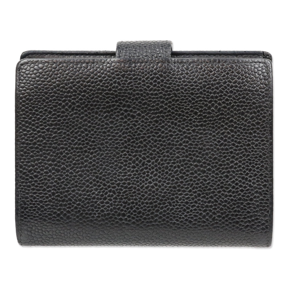 Chanel Black Caviar Leather Mini CC Snap Wallet