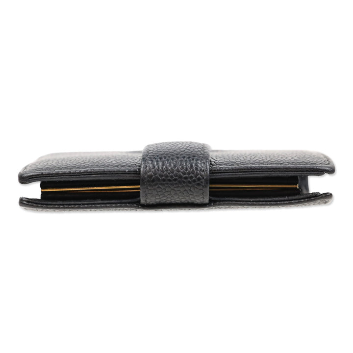 Chanel Black Caviar Leather Mini CC Snap Wallet