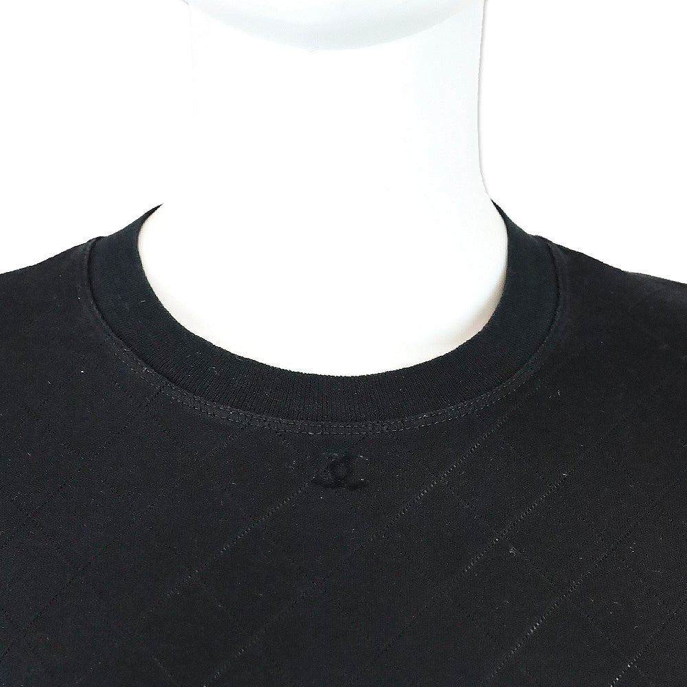 Chanel Black Diamond Quilted Cotton Long Sleeve Top