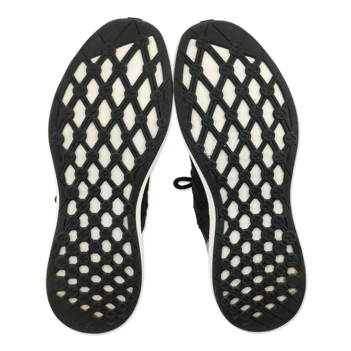 Chanel Black Fabric Matelasse Quilted Knit Low-Rise Sneakers
