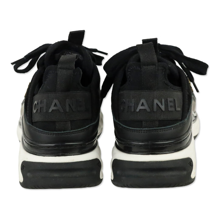 Chanel Black Fabric & Suede Calfskin Sneaker