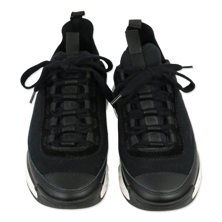 Chanel Black Fabric & Suede Calfskin Sneaker