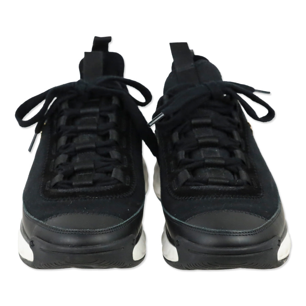 Chanel Black Fabric & Suede Calfskin Sneaker