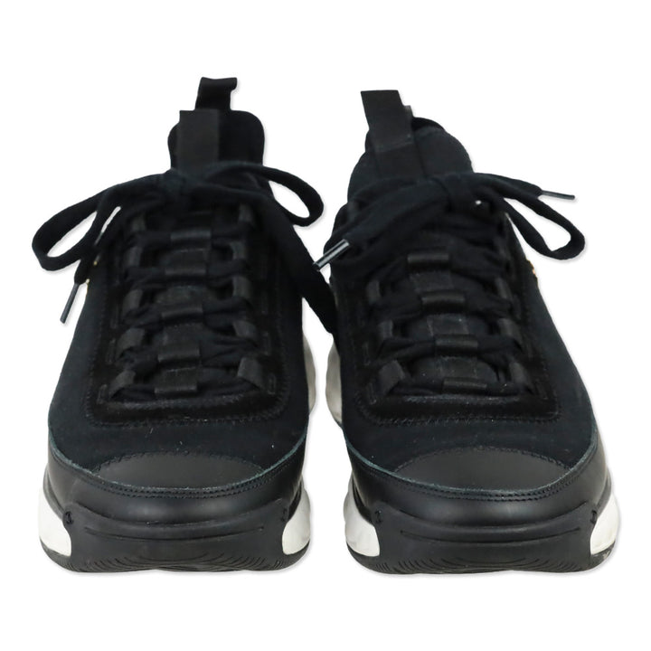Chanel Black Fabric & Suede Calfskin Sneaker