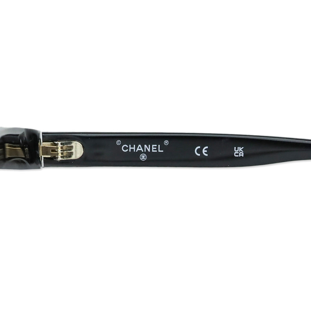 Chanel Black Gradient Lens Chain Square Sunglasses