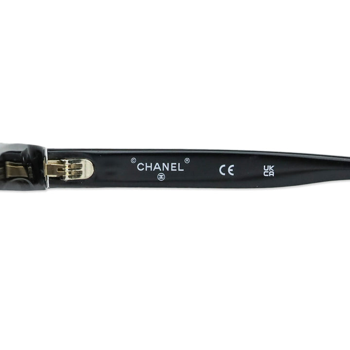 Chanel Black Gradient Lens Chain Square Sunglasses
