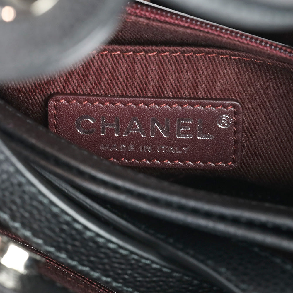 Chanel Black Grained Calfskin Leather Mini Neo Executive Tote Bag