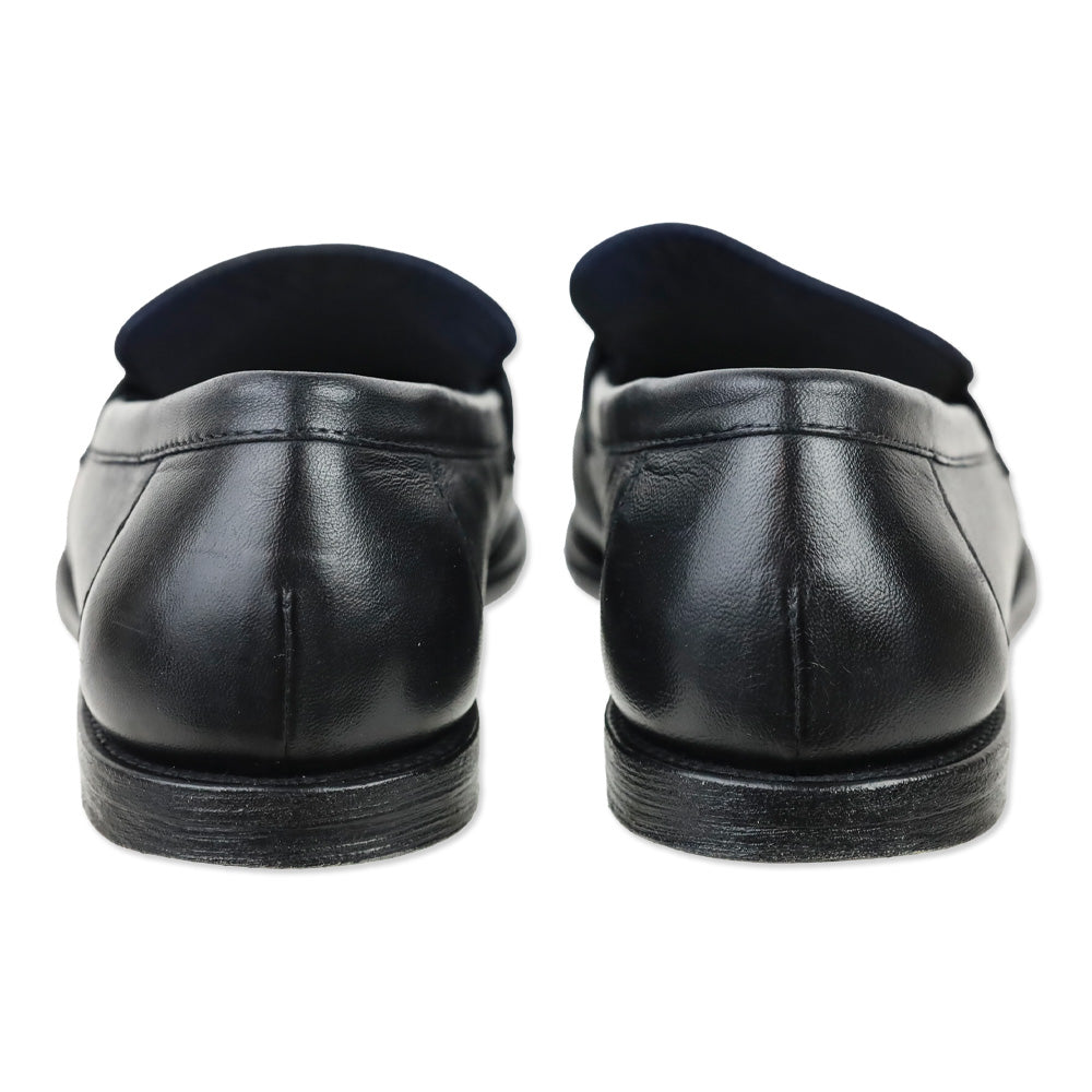 Chanel Black Leather CC Strap Loafer