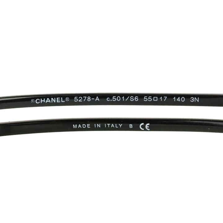 Chanel Black Oversized Round Gradient Lens Sunglasses