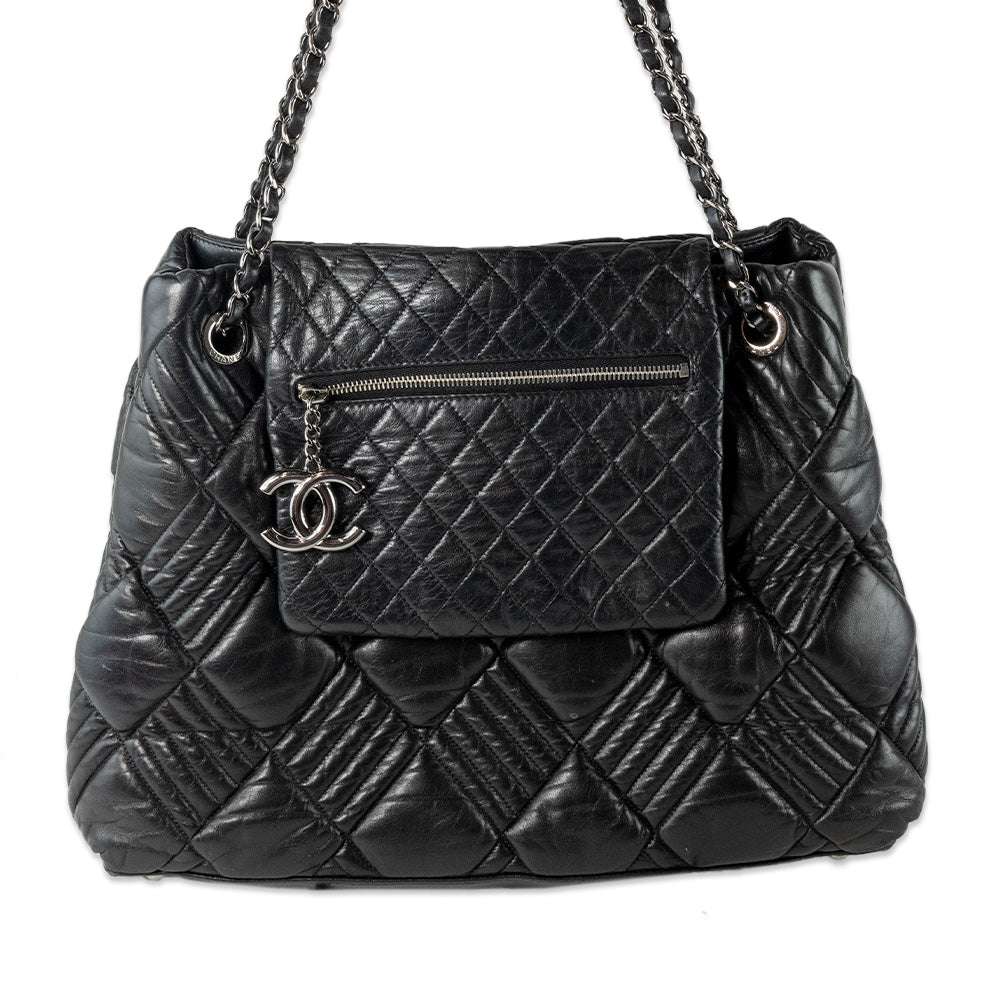 Chanel Black Quilted In & Out Flap Tote