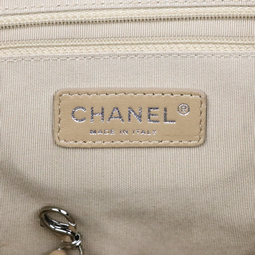 Chanel Black Quilted Caviar Leather Expandable Zip Around Tote Bag