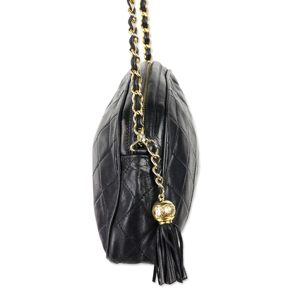 Chanel Black Quilted Leather Camera Bag