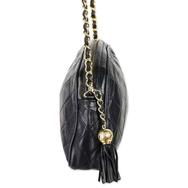 Chanel Black Quilted Leather Camera Bag