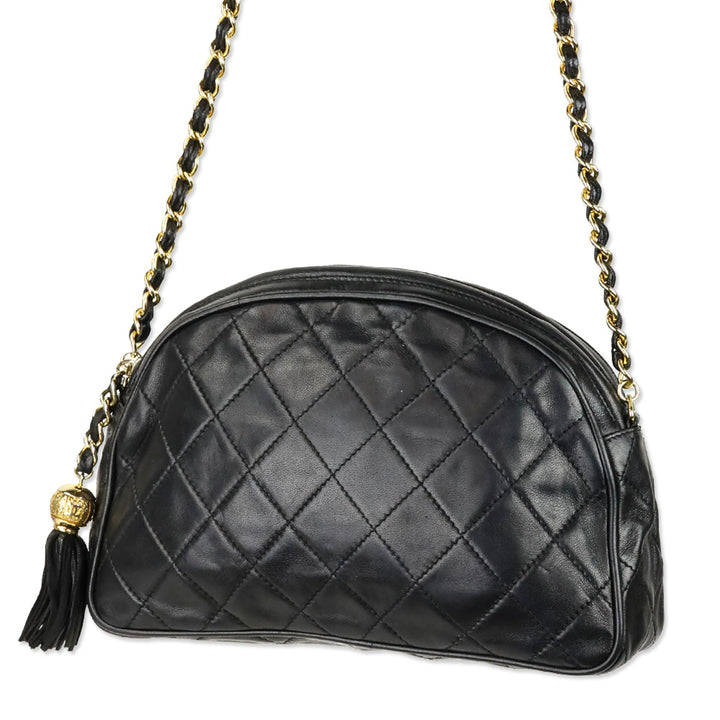 Chanel Black Quilted Leather Camera Bag