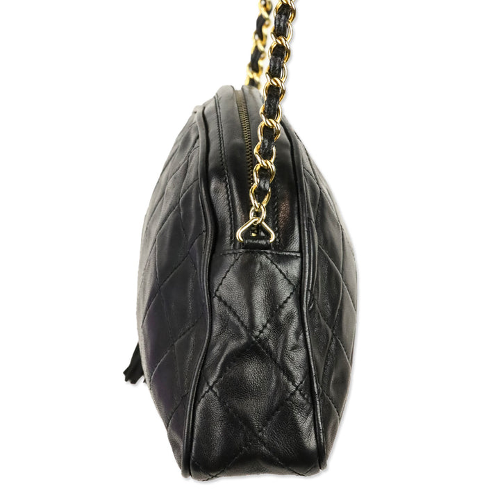 Chanel Black Quilted Leather Camera Bag
