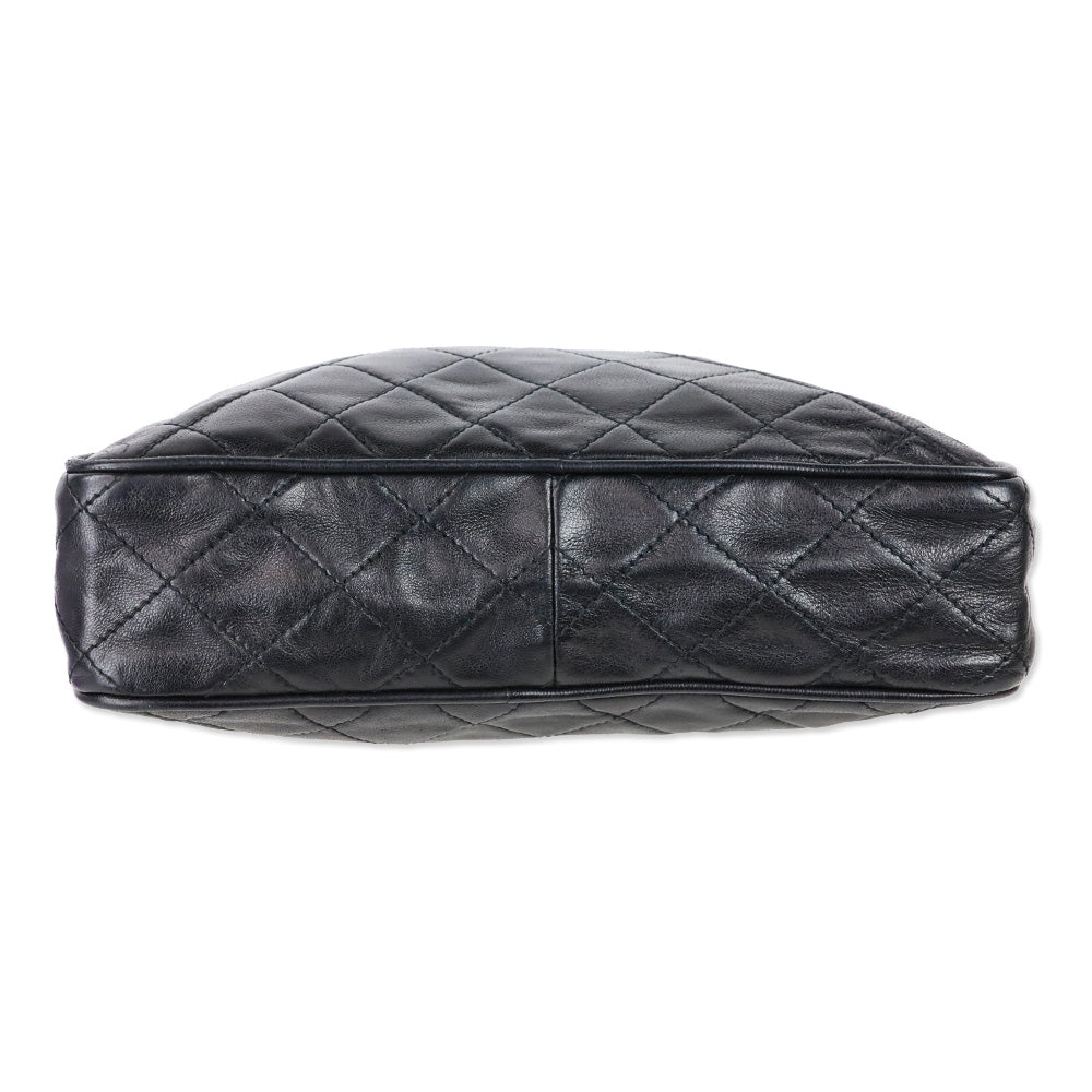 Chanel Black Quilted Leather Camera Bag