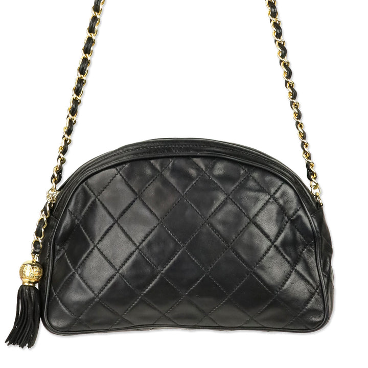 Chanel Black Quilted Leather Camera Bag