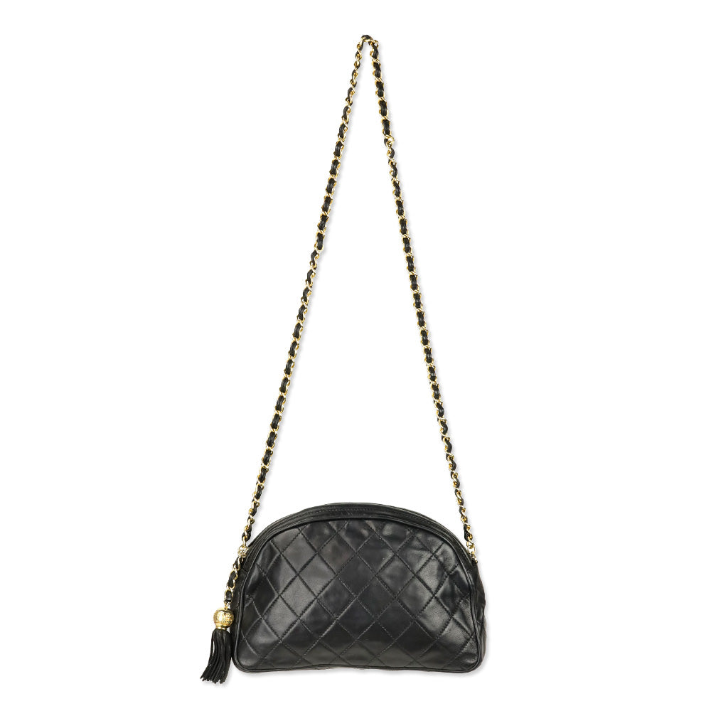 Chanel Black Quilted Leather Camera Bag