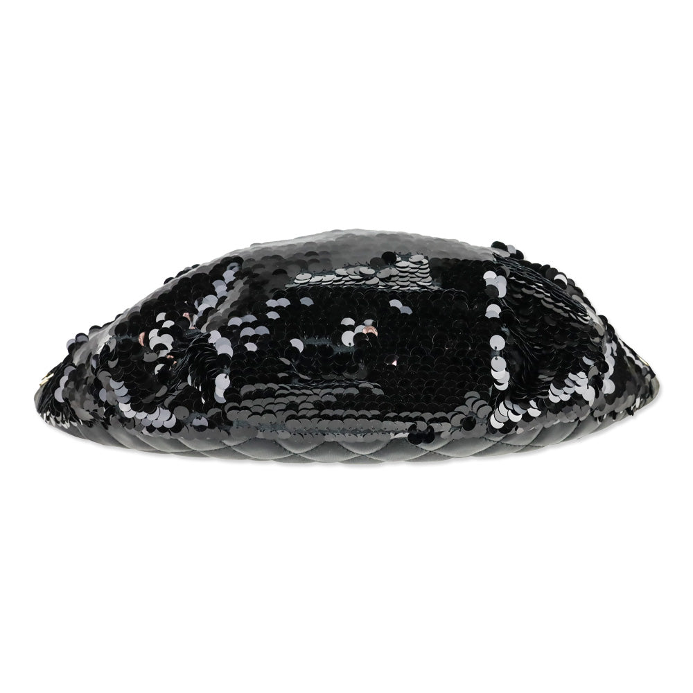 Chanel Black Sequin Belt Bag
