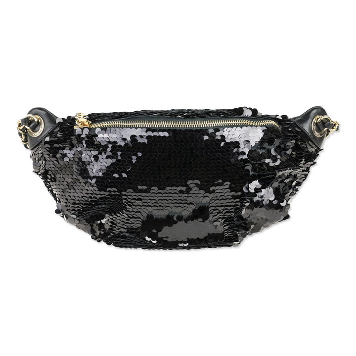 Chanel Black Sequin Belt Bag