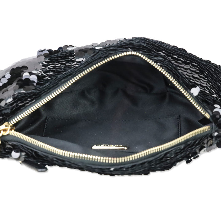 Chanel Black Sequin Belt Bag