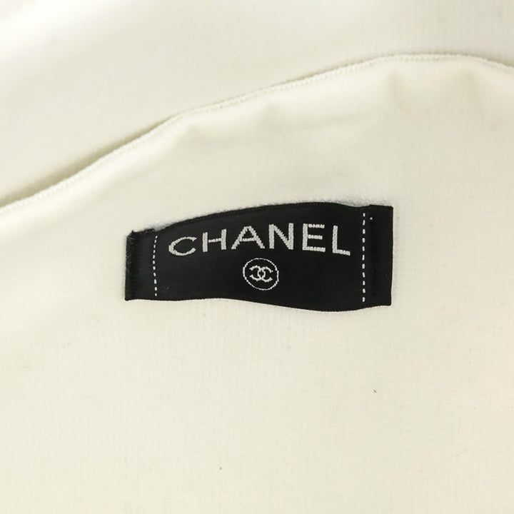 Chanel Black/White Terry Cotton CC Beach Tote with Pouch