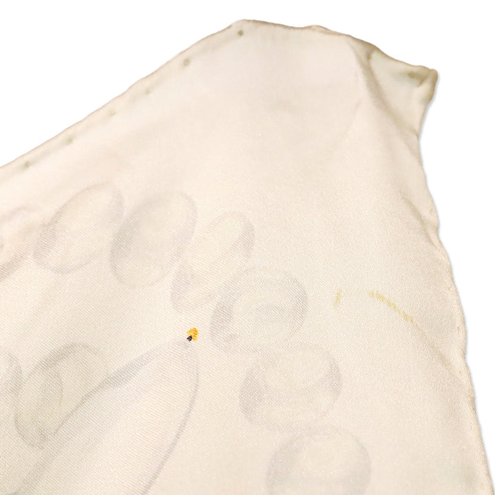 Chanel Blue & Gold Jewel Print Cream Silk Scarf